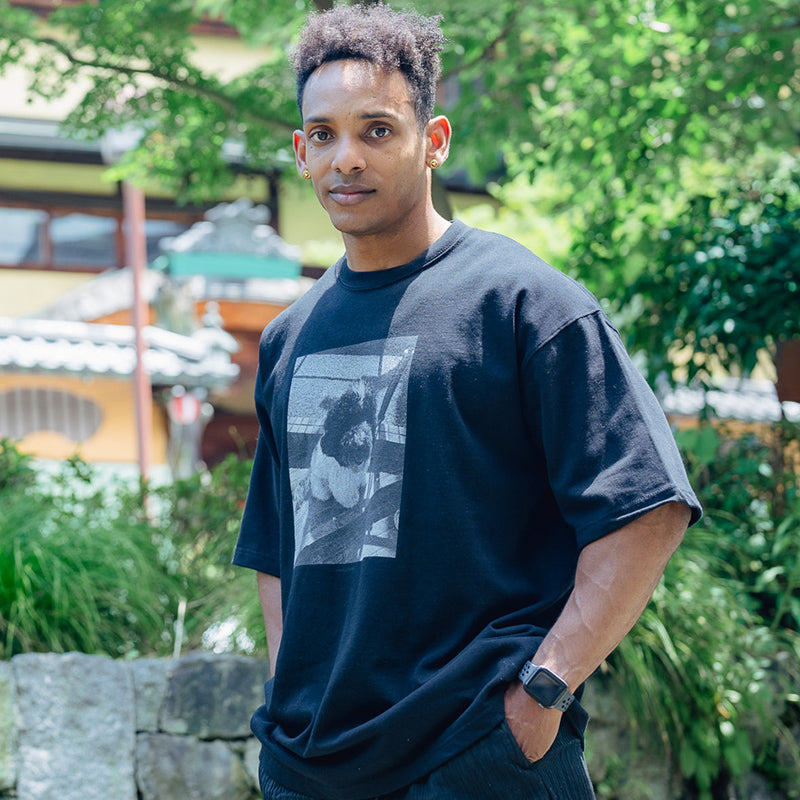 モノクロドッグTシャツ